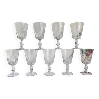 9 vintage red wine glasses