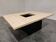 Vintage hidden bar coffee table in travertine, 1970s.