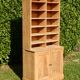 Superb antique workshop cabinet with compartments and cupboard in solid oak