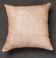 Housse coussin indien en soie brodée main beige rouge