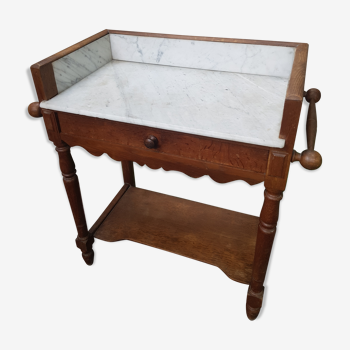 Meuble bois et marbre