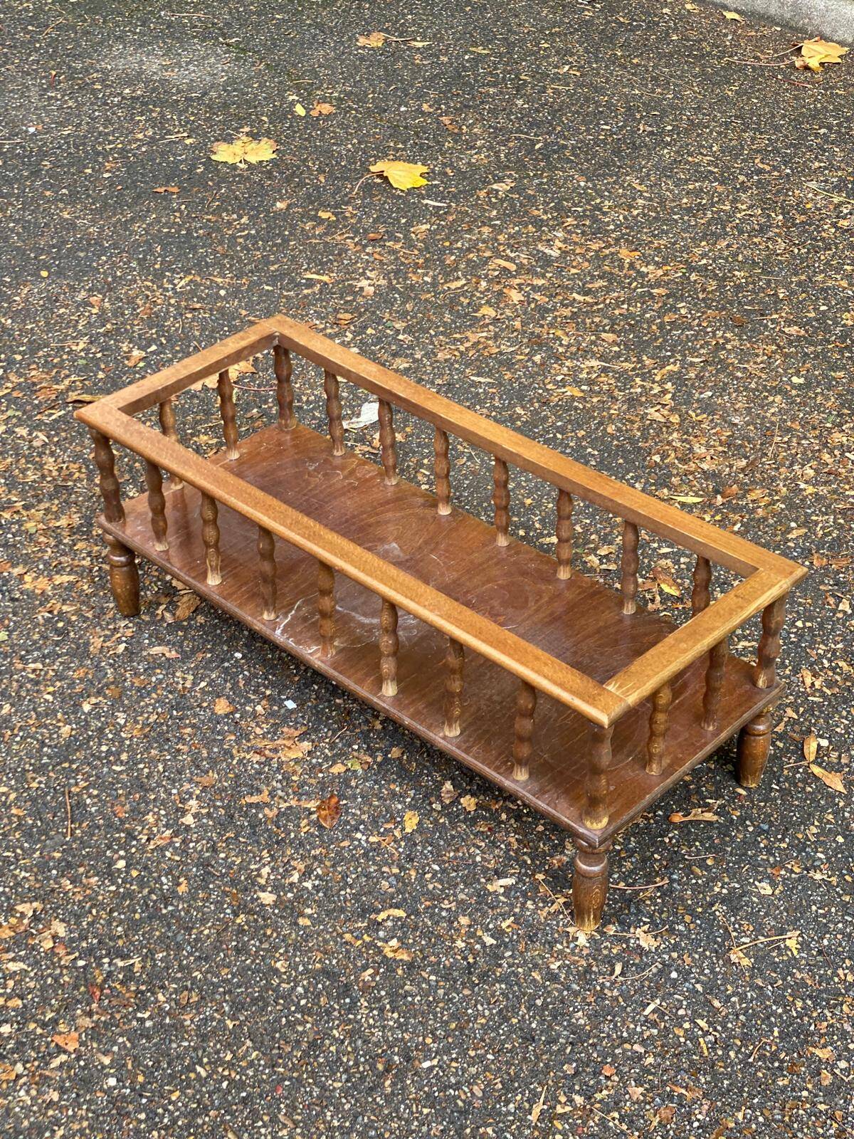 1970s carved solid wood planter
