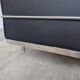 Set of 2 Mid-century Black Leather Lounge Chairs / Italian Design Armchairs