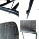 Lot de 2 chaises vintage Pagholz assise brun foncé piètement métal noir Wes