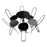 Gastone Rinaldi for Thema Italy 6 folding chairs 1 table ‘Dafne’ 1979