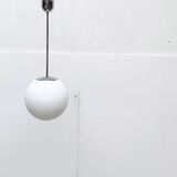 Vintage glass ball pendant lamp in German space style by Limburg.