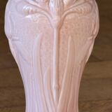 Large antique Art Nouveau majolica vase signed Salis-les-Bains