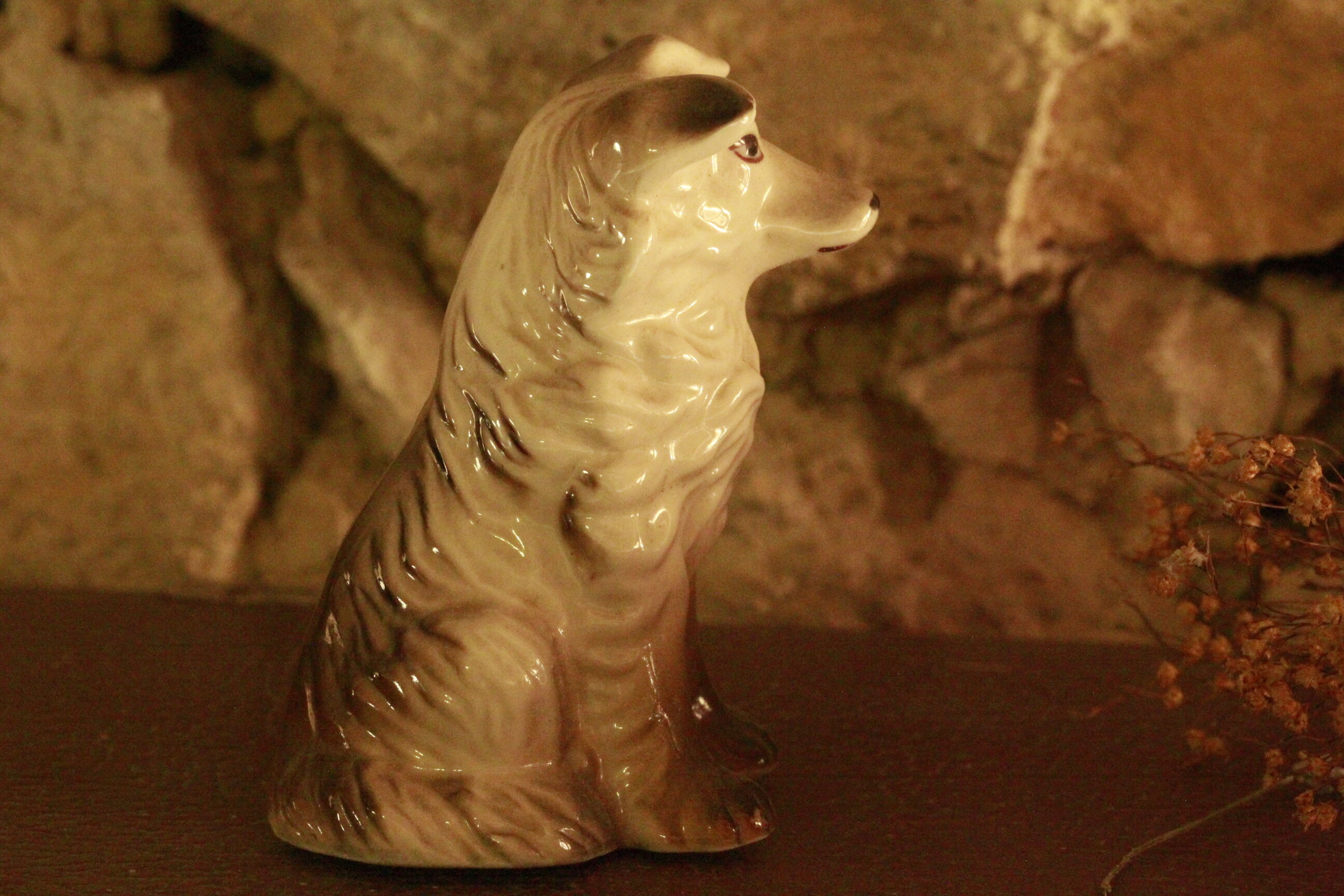 Ceramic dog statue