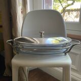 Silver-plated metal soup tureen