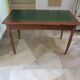 Minister's desk in Louis Philippe style – 2 drawers – cherry wood – green writing pad