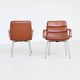 Geoffrey Harcourt pair of armchairs in leather Artifort The Netherlands 196