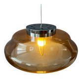 Suspension Space Age UFO en plexiglas orange/marron