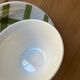 6 green and white checked coffee cups Moulin des Loups