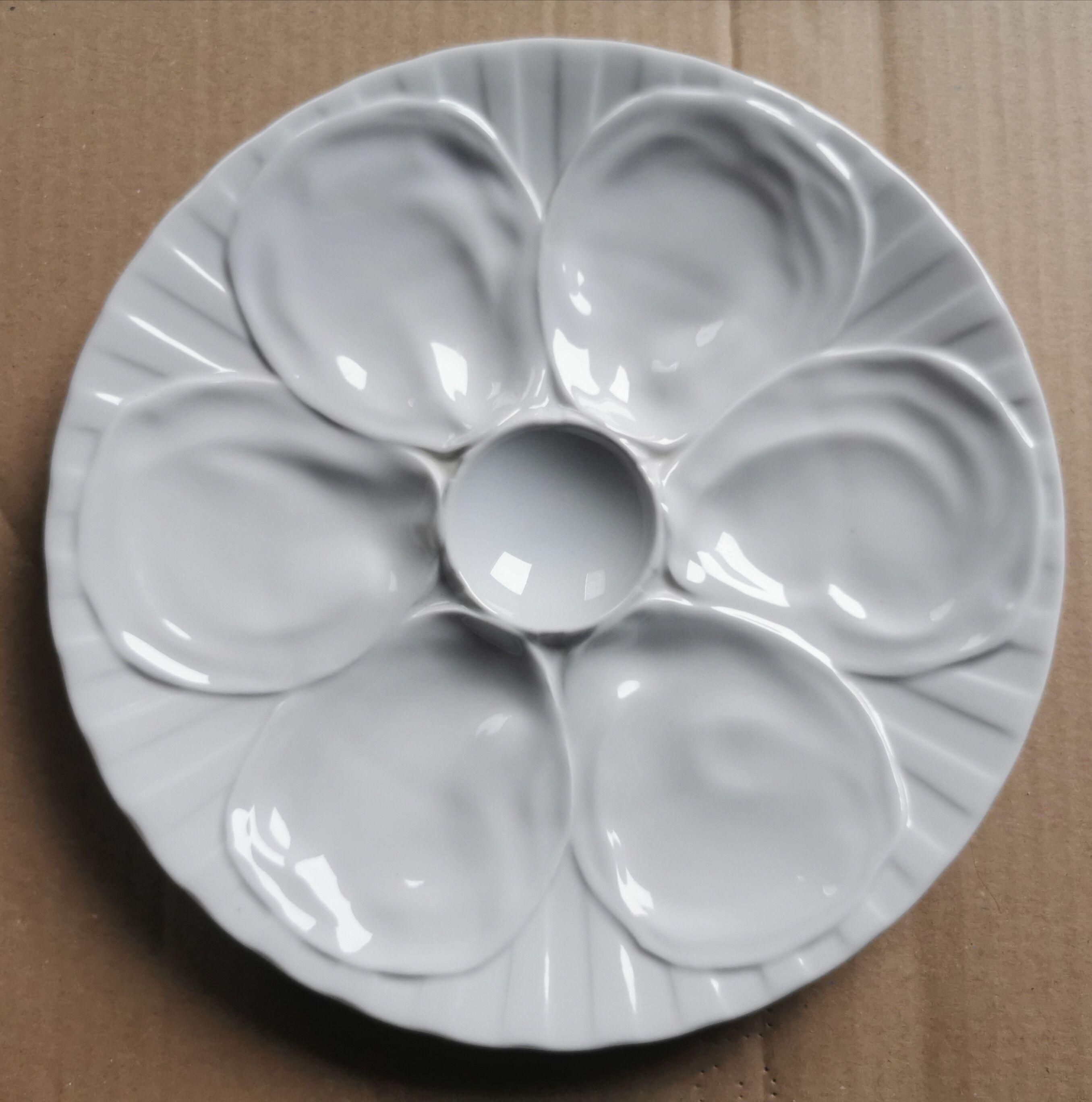 Ensemble de 6 assiettes Pillivuyt porcelaine blanche