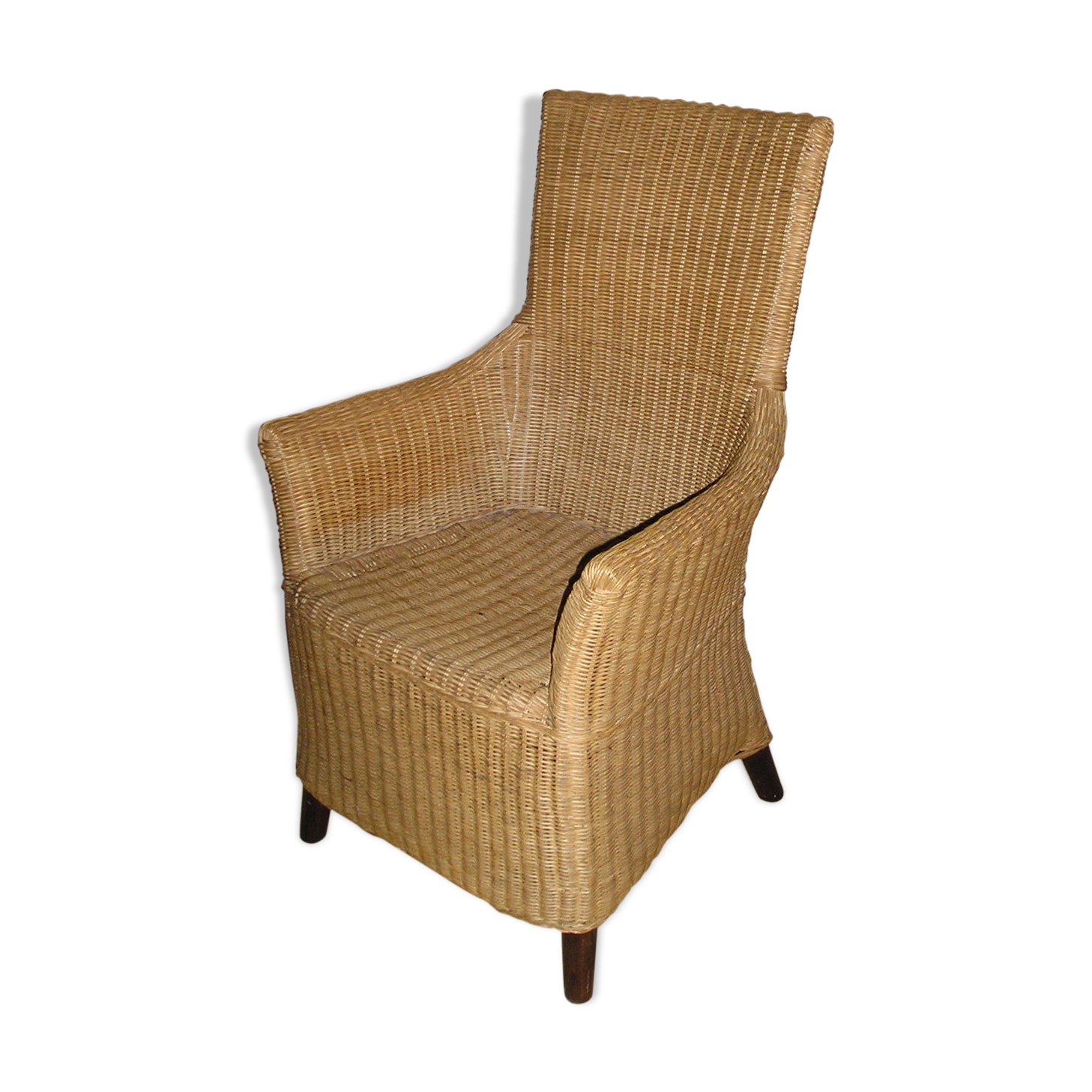 Vintage rattan wicker chair style Lloyd Loom