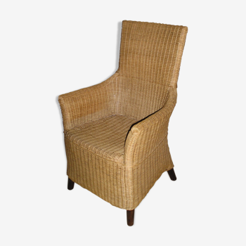 Vintage rattan wicker chair style Lloyd Loom