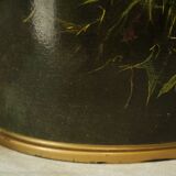 Vintage silkscreened sheet metal paper basket Napoleon III style