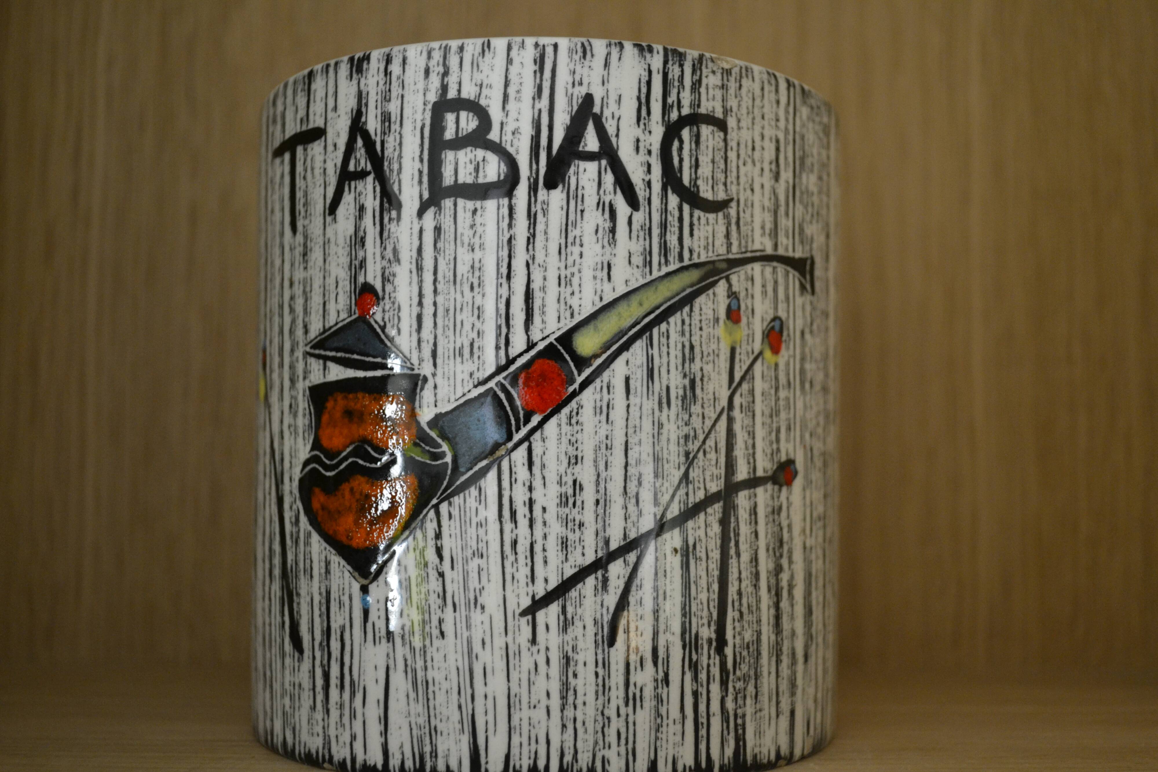 Pot à tabac années 50 numéroté