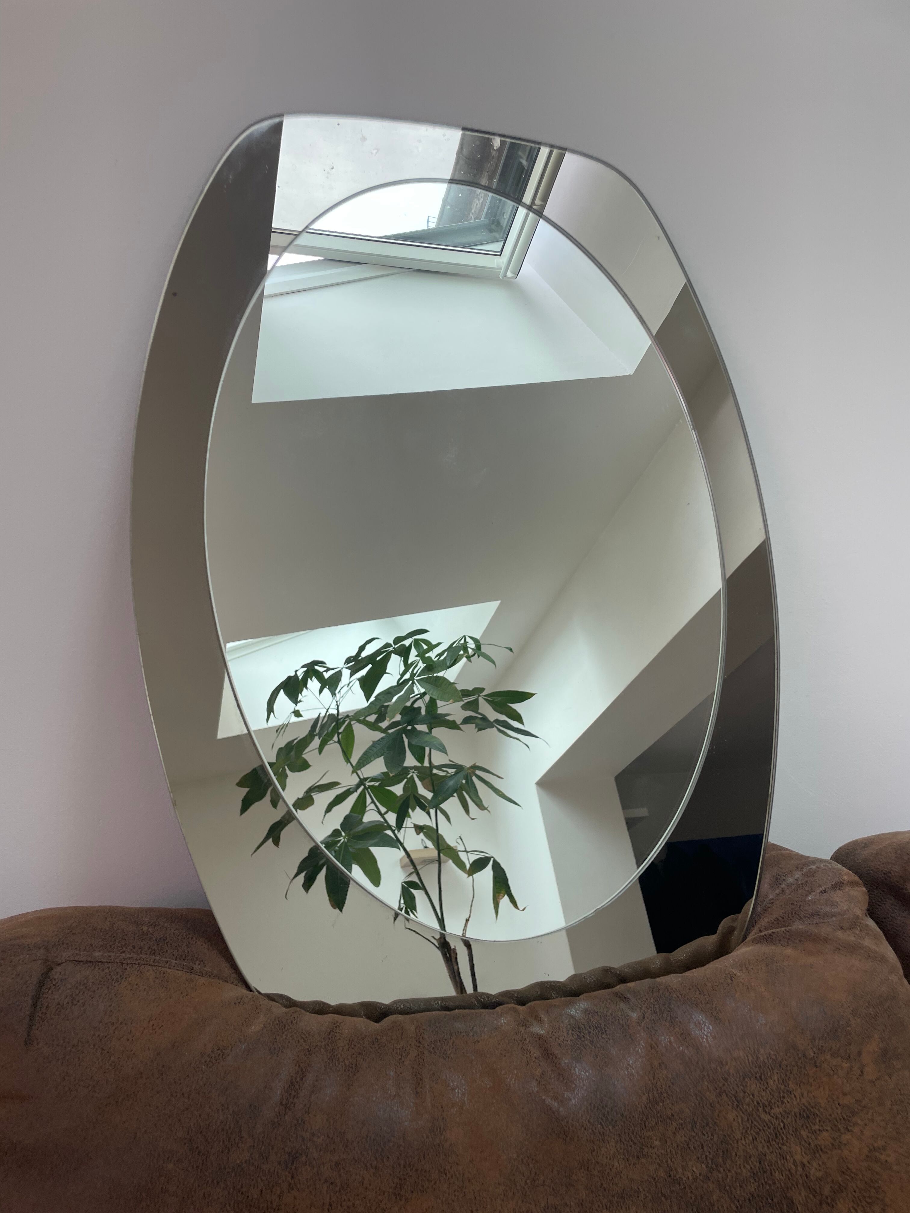 Smoked mirror 60s/70s 69x49cm