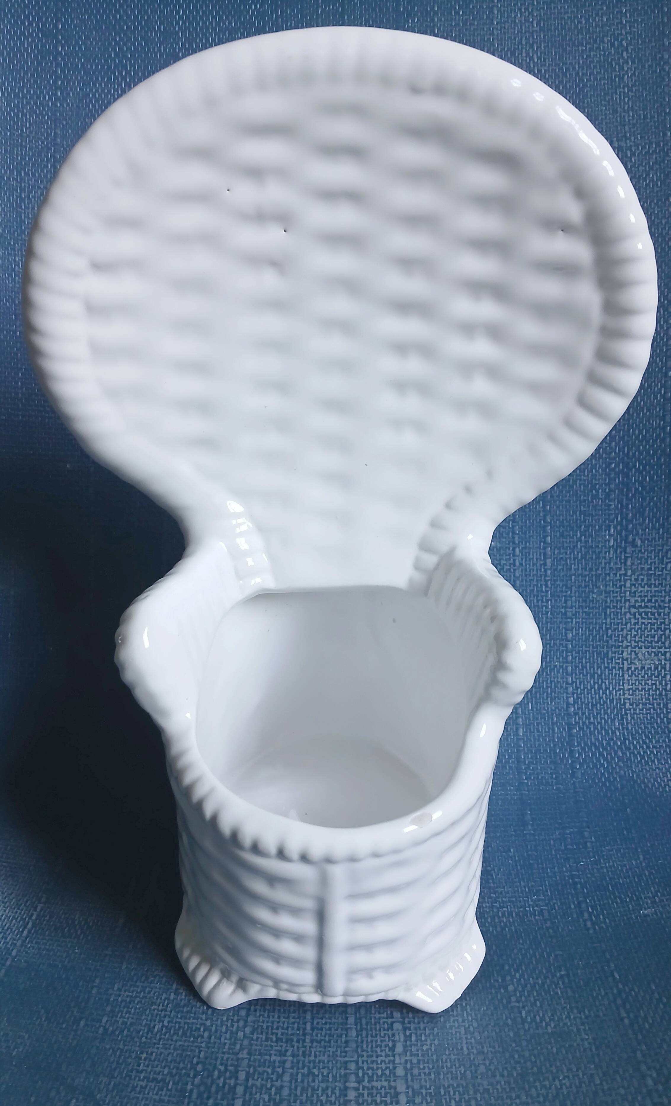 Vide poche / cache-pot fauteuil Emmanuelle en porcelaine