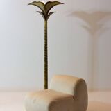 Rare brass palm floor lamp by Henri Fernandez, 1970s