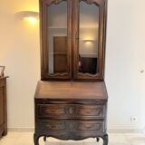 Display secretary in cherry wood, Louis XV style.