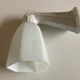 Art deco bathroom wall lamp in porcelain and opaline 1930-1950