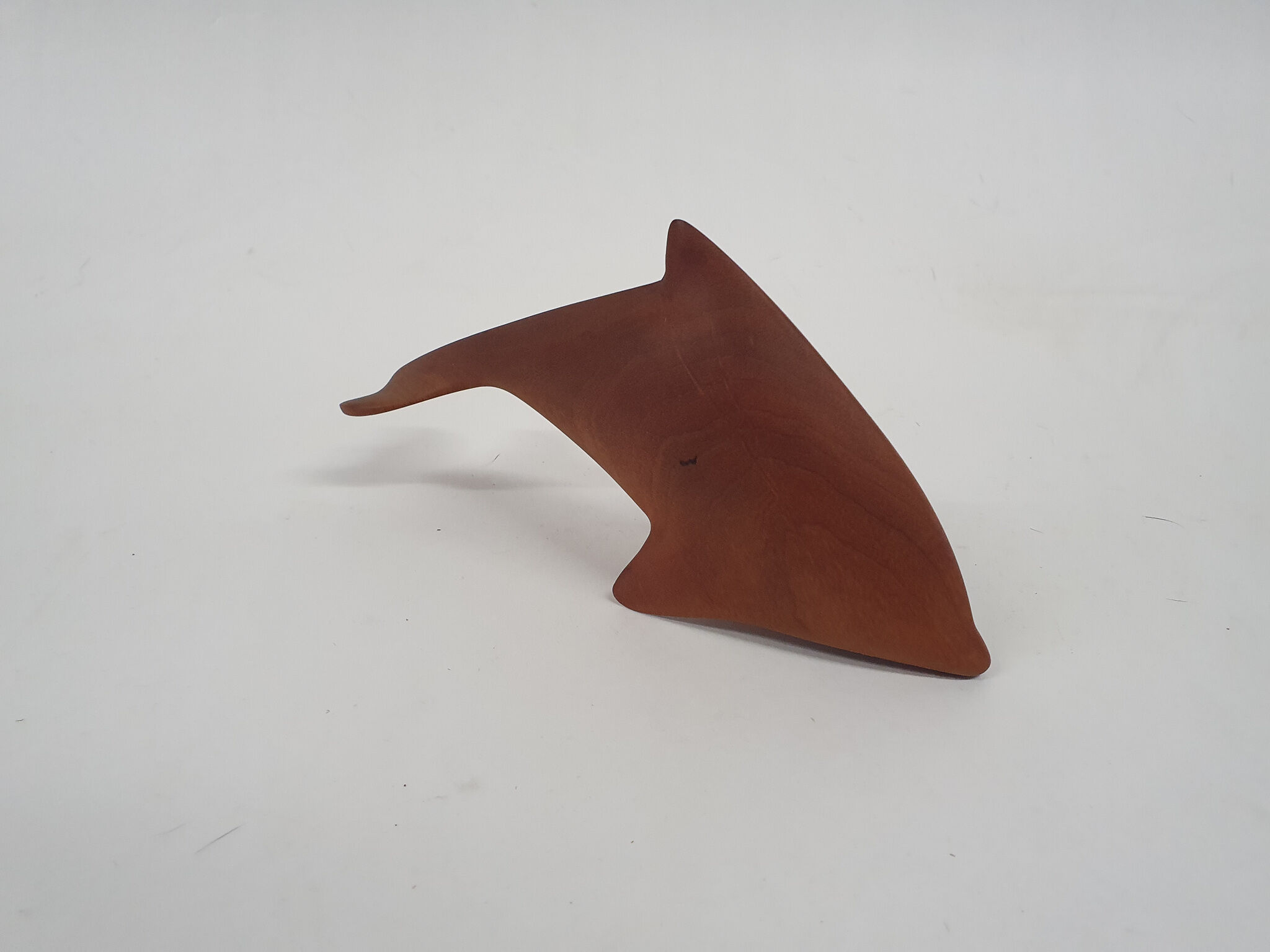 Scandinavian modern solid teak dolphin sculpture, 1950's