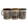 3 mugs tasses anglaises Staffordshire.