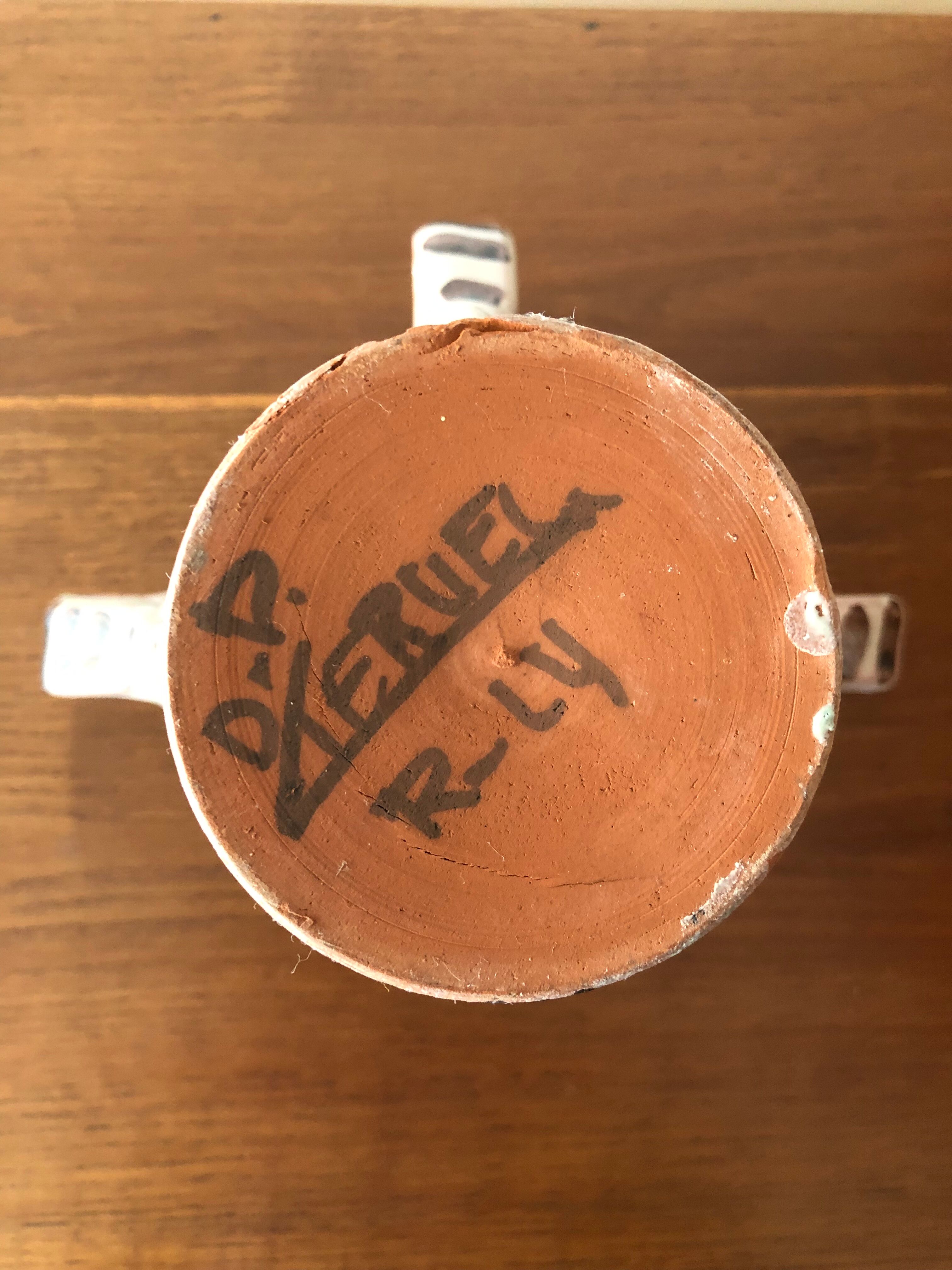 Vintage ceramics vase signed