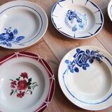 Set of 6 flower plates