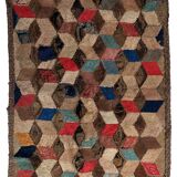 Tapis ancien fait main American Hooked 97cm x 154cm - 1C991