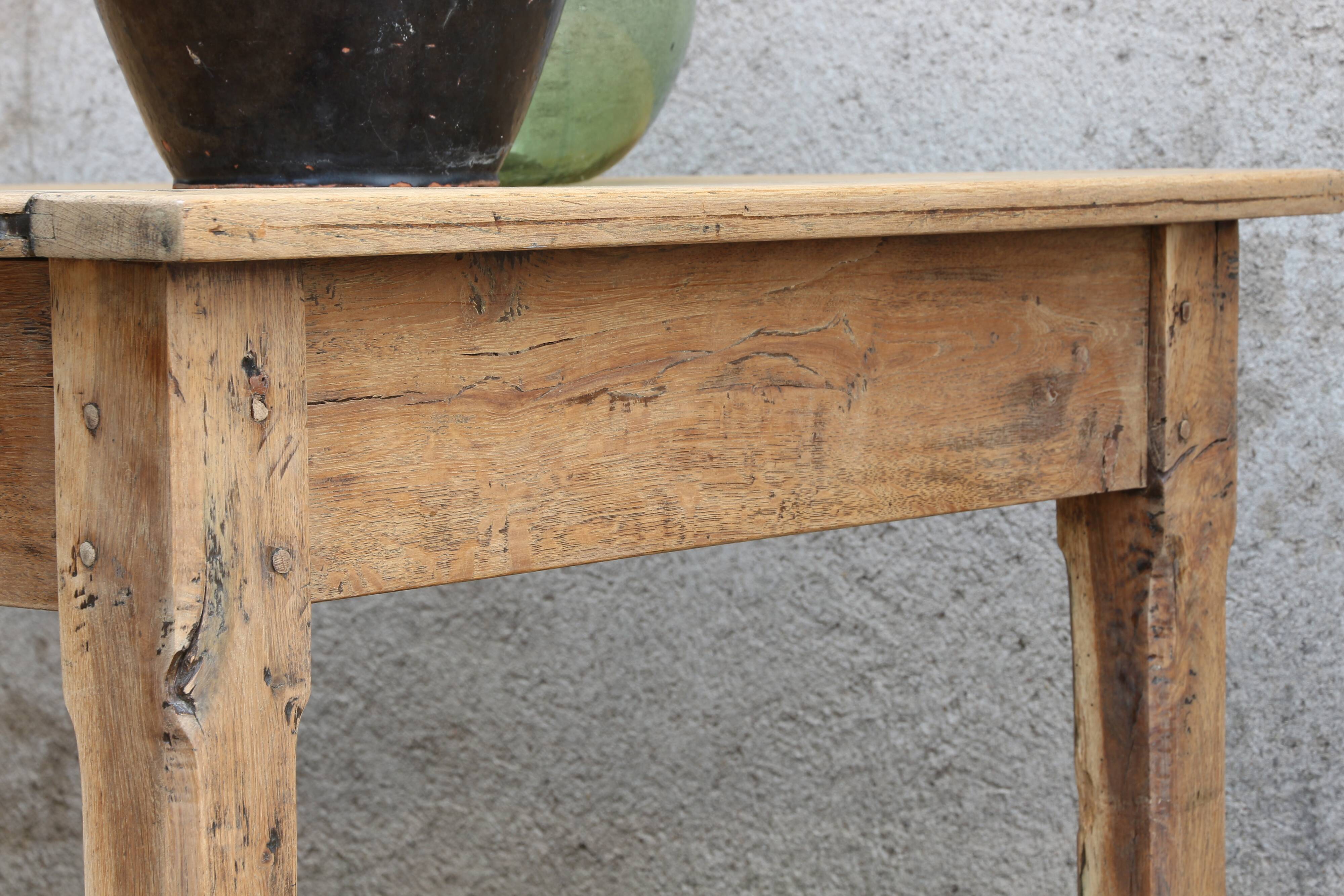 Antique solid oak farm table 180 cm long