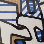 Screenprint after Jean Dubuffet framed under glass 27 cm by 32 cm