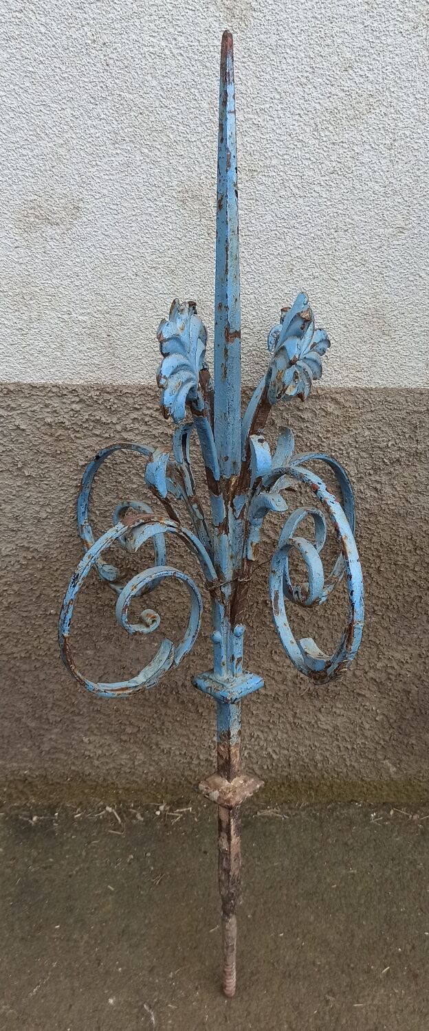 Old wrought iron gate ornament