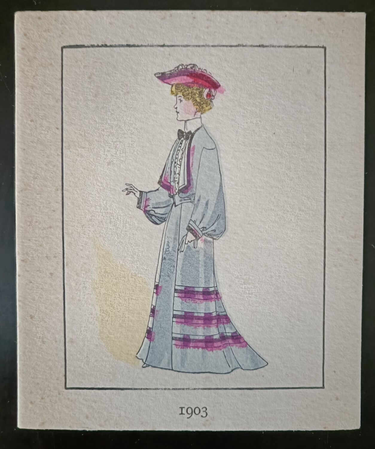 Colorful Art Deco fashion stencil