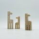 Ensemble de trois sculptures animales vintage en travertin italien