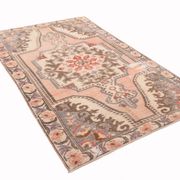 4x7 Salmon & Brown Classic Vintage Rug, 139x227Cm