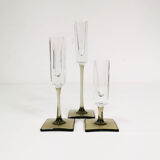 Crystal candlesticks, Rosenthal, designed by G. Jensen, Germany, 1970s