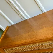 Scandinavian chest of drawers in oak and rattan from the 50s/60s.