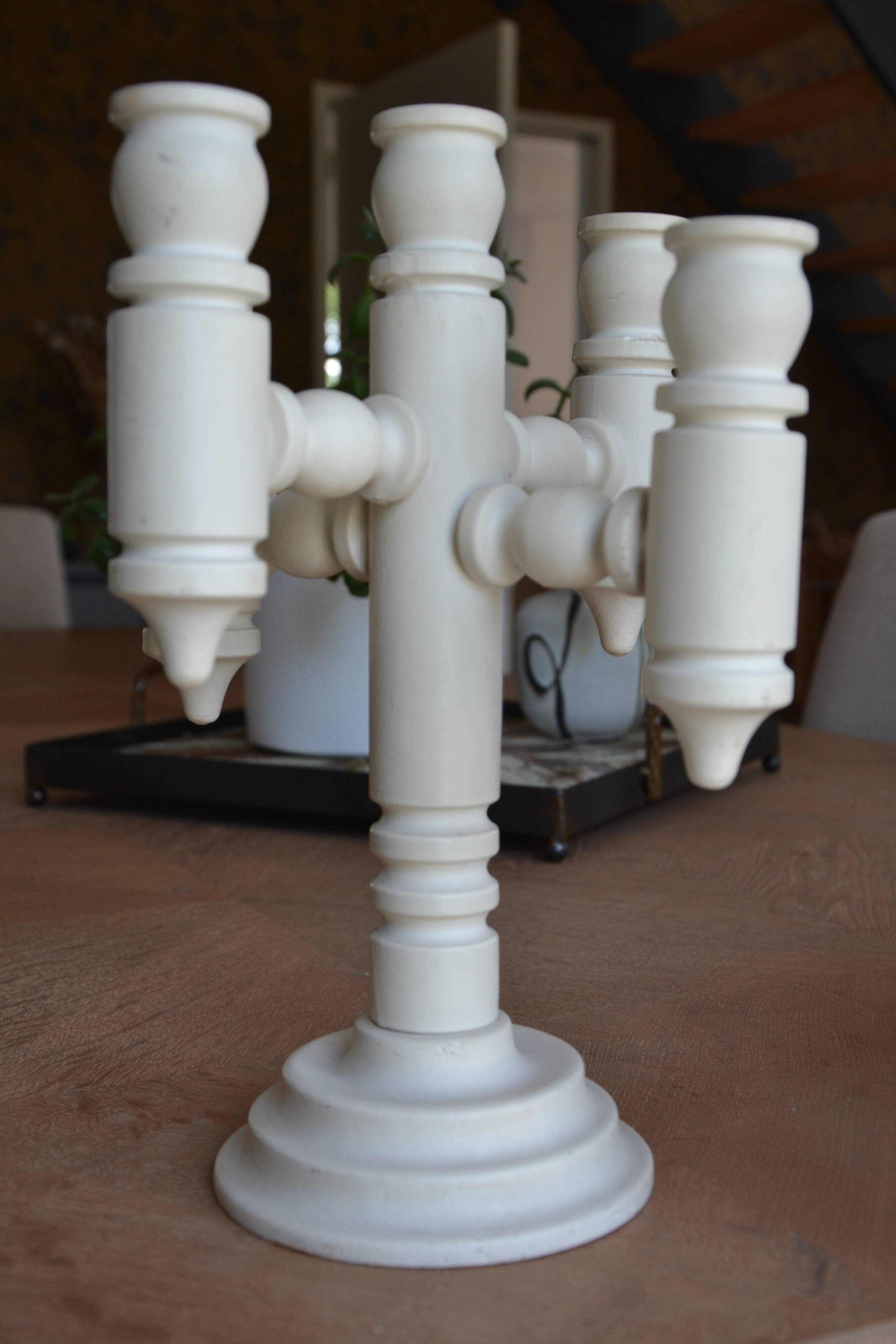 Scandinavian wooden candlestick