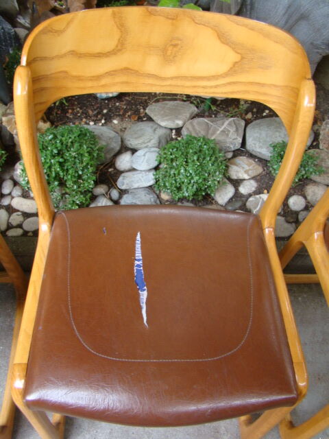 Series of four baumann sleigh chairs