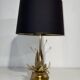 Bronze and brass water lily lamp attributed to Maison Charles. Circa 1970.