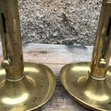 Pair of 19th century push candlesticks