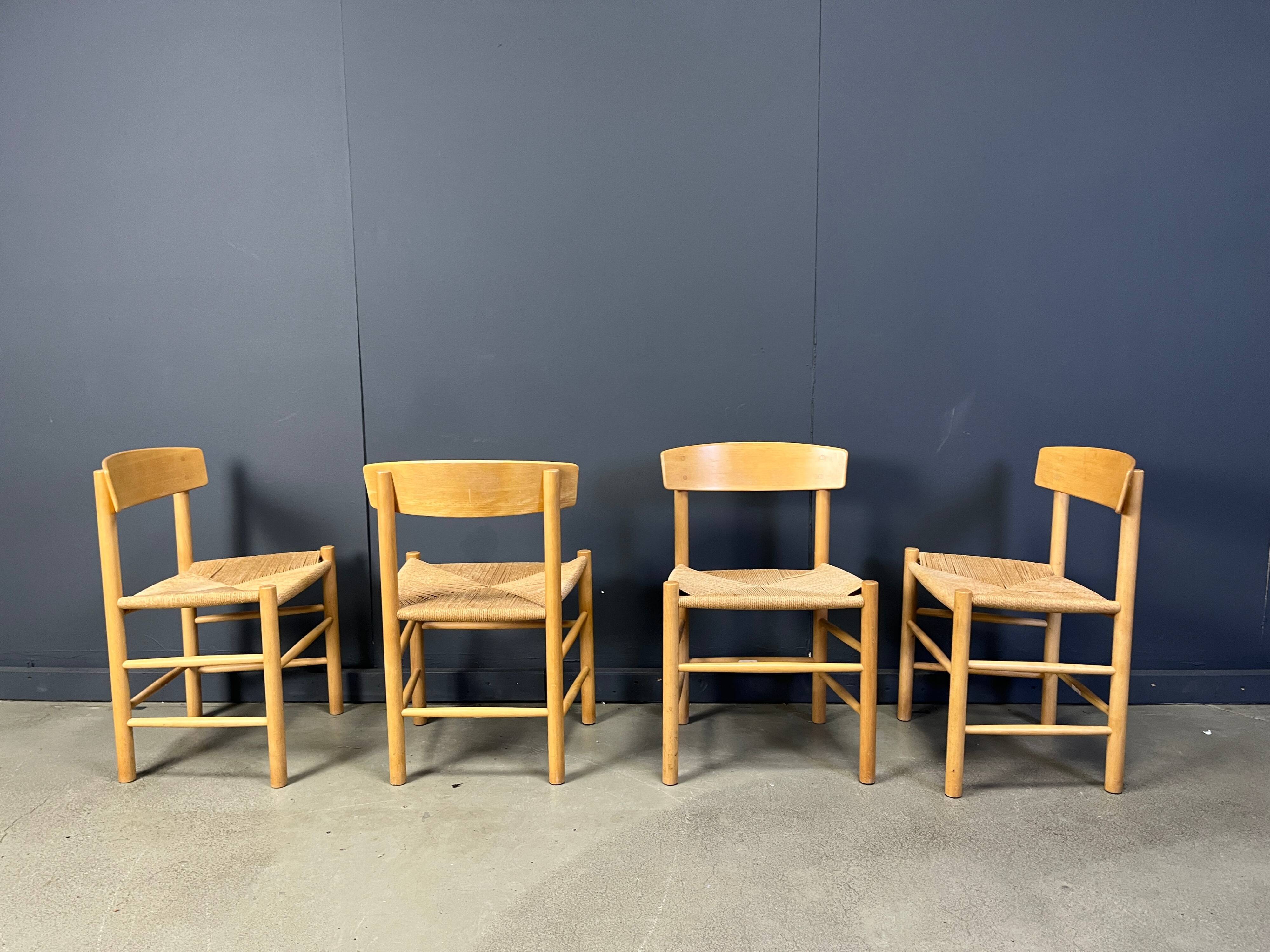 Fredericia J39 Mogensen chairs, set of 4 - 1980s