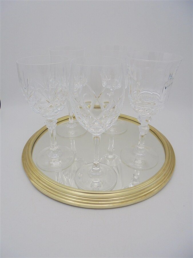 Mismatched set of 5 crystal shot glasses