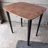 Table basse d'appoint bois formica vintage
