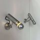 Pair of vintage adjustable wall lights, chromed metal, France 1970