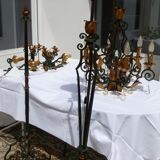 Ensemble luminaires fer forgé artisanal