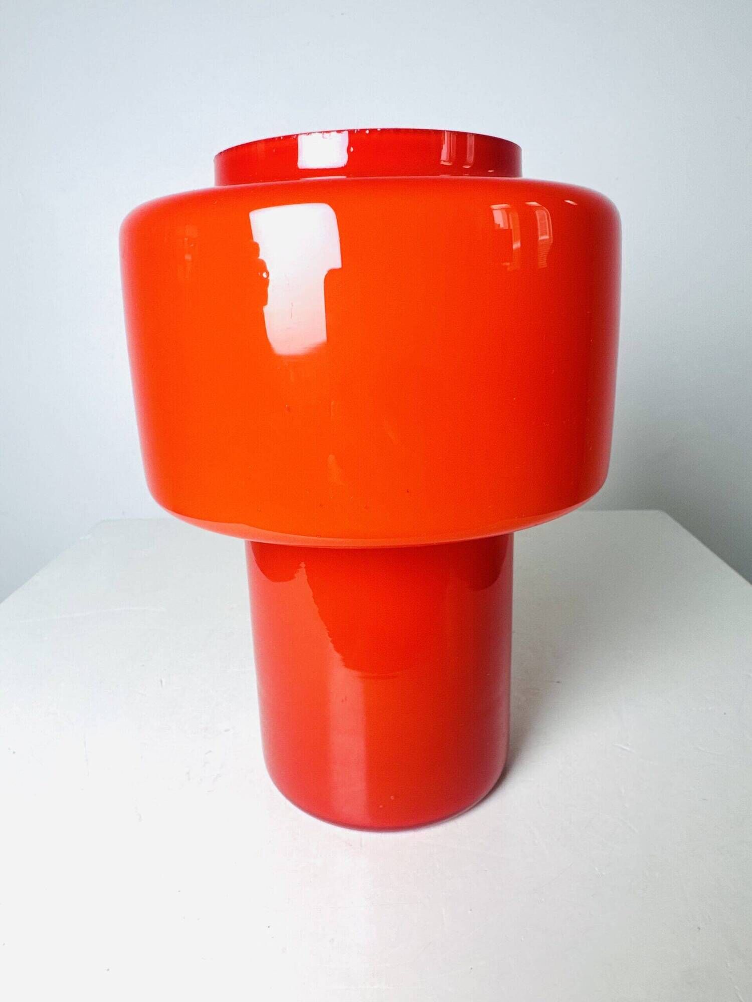 Model 120 Cylindrical Table Lamp By Uno & Östen Kristiansson For Luxus, Sweden 1970S